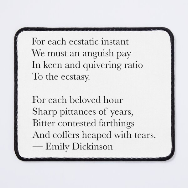 Item preview, Emily Dickinson Quote – Anguish Poem Typography Print designed and sold by The Prose Atelier.