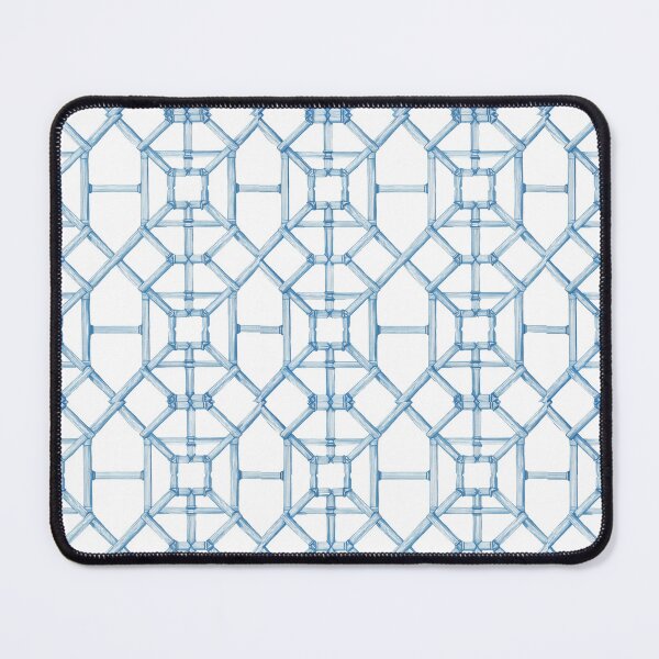 Item preview, Blue chinoiserie trellis pattern designed and sold by AnnaGo.