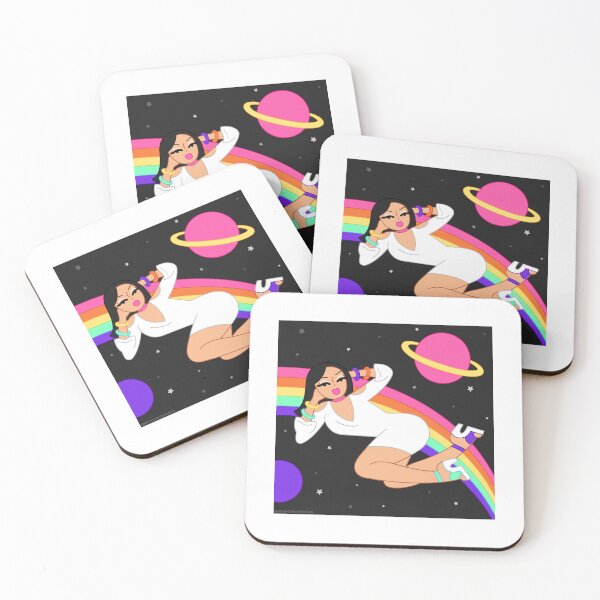 Item preview, Gráfico de pin-up espacial neón designed and sold by brianarells.