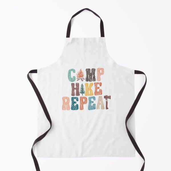 Item preview, Camp Hike Repeat Outdoor Adventure Wood Grain Typography designed and sold by krystalRomanart.
