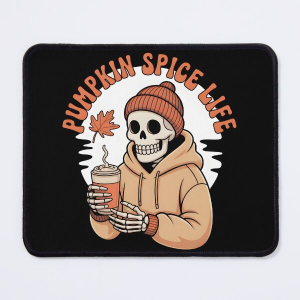 Item preview, Pumpkin Spice Life Skeleton T-Shirt | Cozy Fall Skeleton Coffee Graphic Tee designed and sold by Raw Tigers.