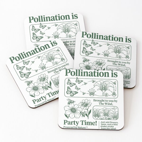 Item preview, Pollination Is Party Time Powered By Nature Bees and Flowers Infographic designed and sold by PhocoNibict.