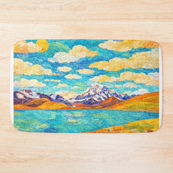 Item preview, Colorful Snowy Mountains, Watercolor Papercut, Childrens Book Illustration designed and sold by SWSandraWechner.
