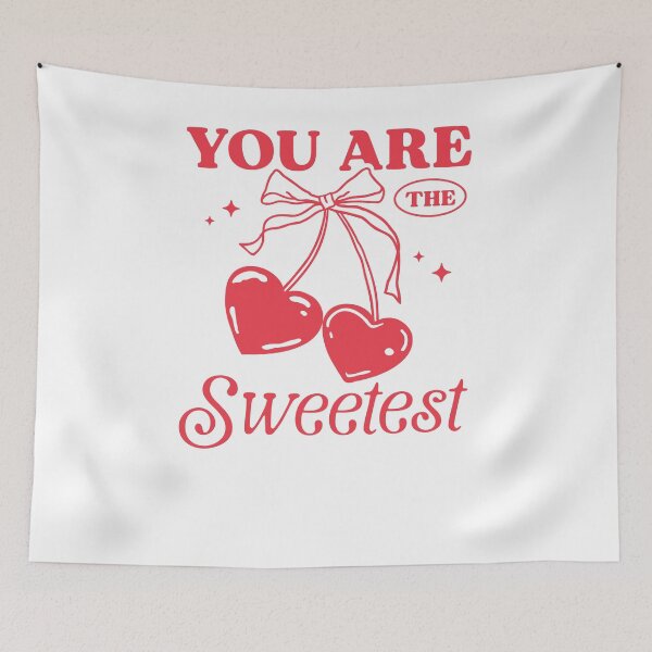 Item preview, You Are The Sweetest Heart Shaped Cherry Bow designed and sold by krystalRomanart.