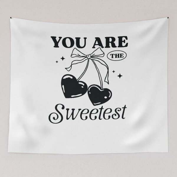 Item preview, You Are The Sweetest Heart Shaped Cherry Bow designed and sold by krystalRomanart.