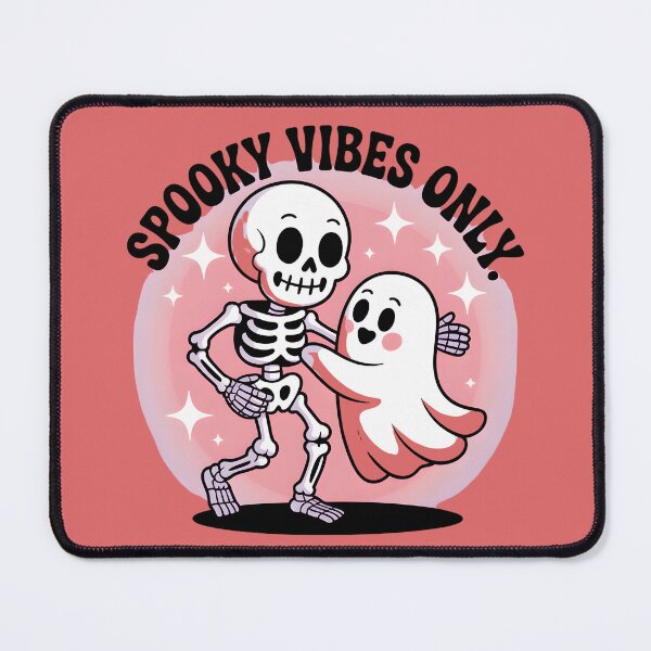 Item preview, Spooky Vibes Only Skeleton Dancing T-Shirt | Cute Ghost Halloween Graphic Tee designed and sold by Raw Tigers.
