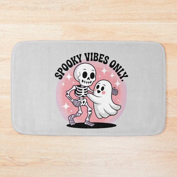 Item preview, Spooky Vibes Only Skeleton Dancing T-Shirt | Cute Ghost Halloween Graphic Tee designed and sold by Raw Tigers.