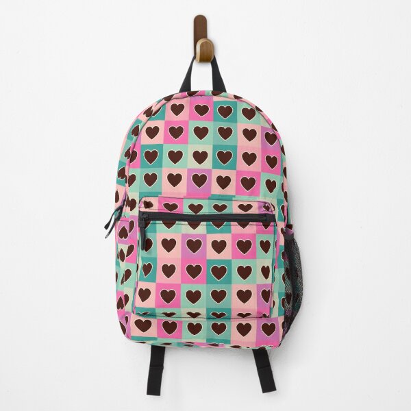 Item preview, Rainbow hearts patchwork in blue designed and sold by uunaa.