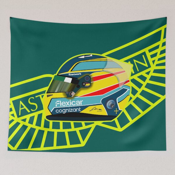 Item preview, Fernando Alonso 14 F1 2026 Helmet Design  designed and sold by Pink Polar F1.
