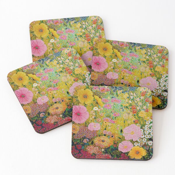 Item preview, Yellow and Pink Floral Wildflower Garden designed and sold by Neika Shimm Designs.