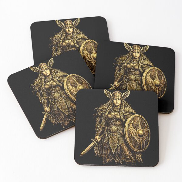 Item preview, Viking Shield Maiden Norse Warrior Art designed and sold by Retr0Tshirts.