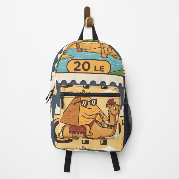 Item preview, Funny Egypt Postage Stamp Sticker, Cute Pyramid Riding Camel Cartoon, Kawaii Travel Egypt Design designed and sold by Bhaskar Digital Art.