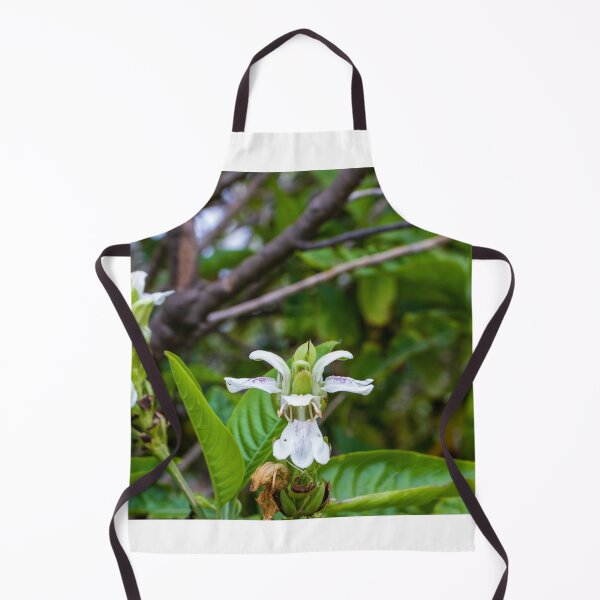 Item preview, White Tropical Flower Close-Up With Green Leaves in Lush Garden Setting designed and sold by Nmallia.