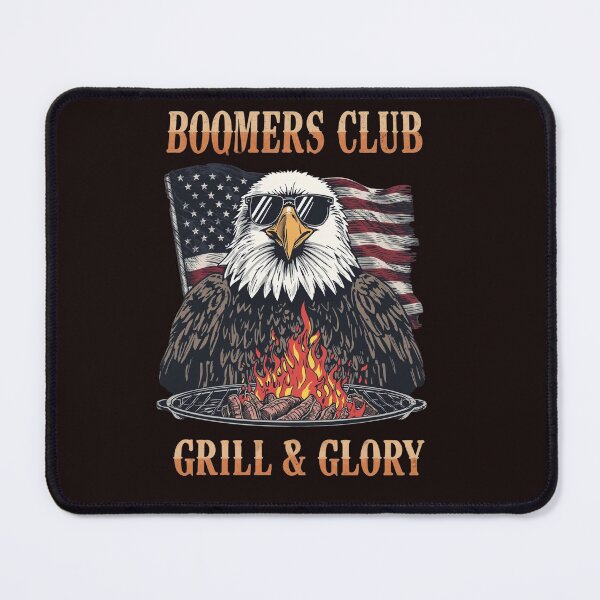 Item preview, Boomers Club Grill & Glory - Funny Patriotic BBQ Eagle designed and sold by ElNiro.