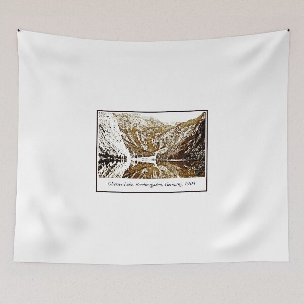 Item preview, Obersee Lake, Berchtesgaden, Germany, 1903, Vintage Photograph, Digital Illustration designed and sold by AMacGPhilly.