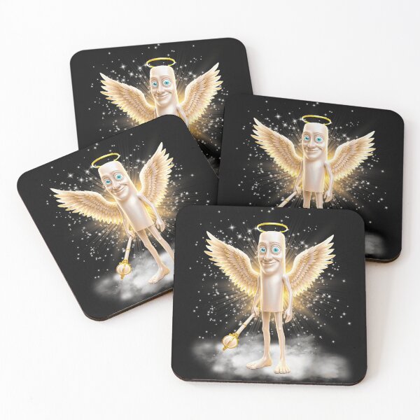 Item preview, Funny 3D Angel Character With Golden Wings Halo And Magic Scepter designed and sold by PhocoNibict.