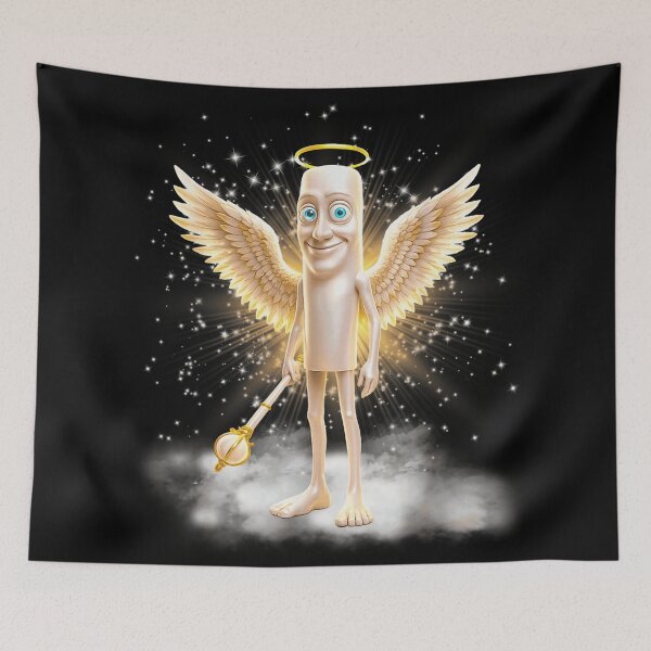 Item preview, Funny 3D Angel Character With Golden Wings Halo And Magic Scepter designed and sold by PhocoNibict.