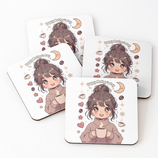 Item preview, Happy Mother's Day Kawaii Chibi Coffee designed and sold by ByteNomadShop.