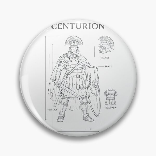 Item preview, Centurion Rome Blueprint Tactical Diagram Art designed and sold by Retr0Tshirts.