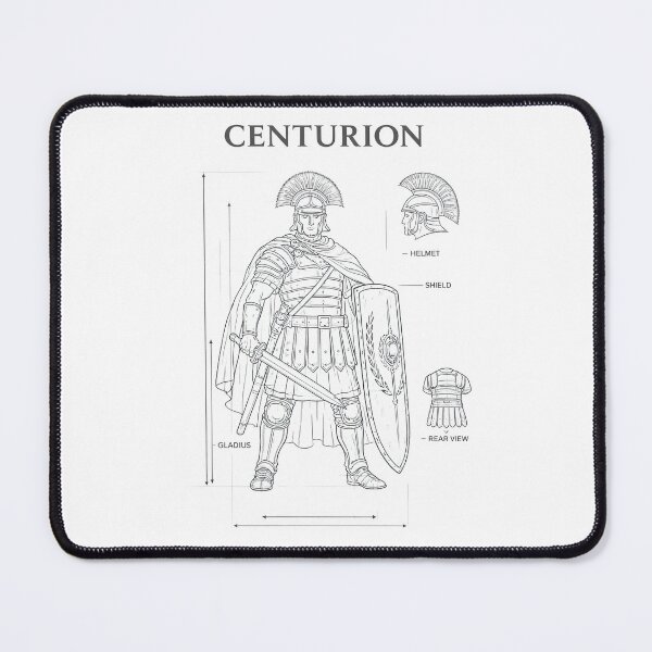 Item preview, Centurion Rome Blueprint Tactical Diagram Art designed and sold by Retr0Tshirts.