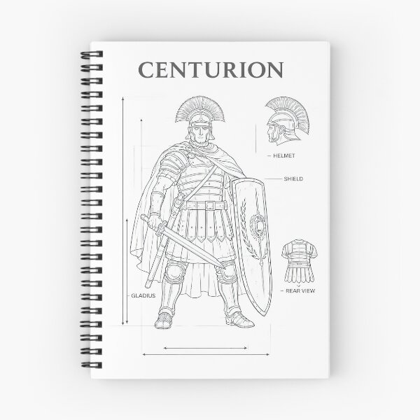 Item preview, Centurion Rome Blueprint Tactical Diagram Art designed and sold by Retr0Tshirts.