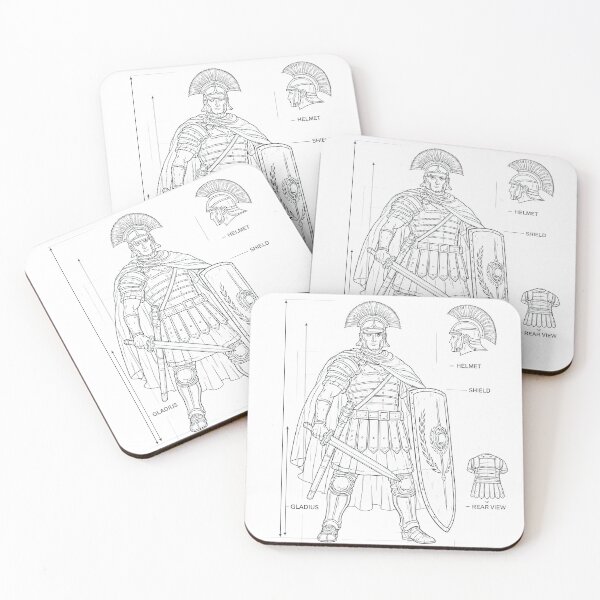 Item preview, Centurion Rome Blueprint Tactical Diagram Art designed and sold by Retr0Tshirts.