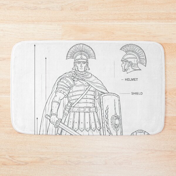 Item preview, Centurion Rome Blueprint Tactical Diagram Art designed and sold by Retr0Tshirts.