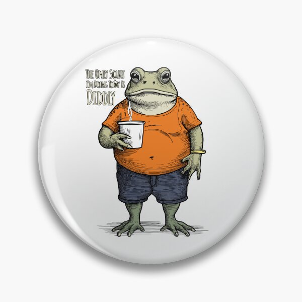 Item preview, The Only Squat I'm Doing Today Is Diddly Funny Lazy Frog designed and sold by SaltCreatives.