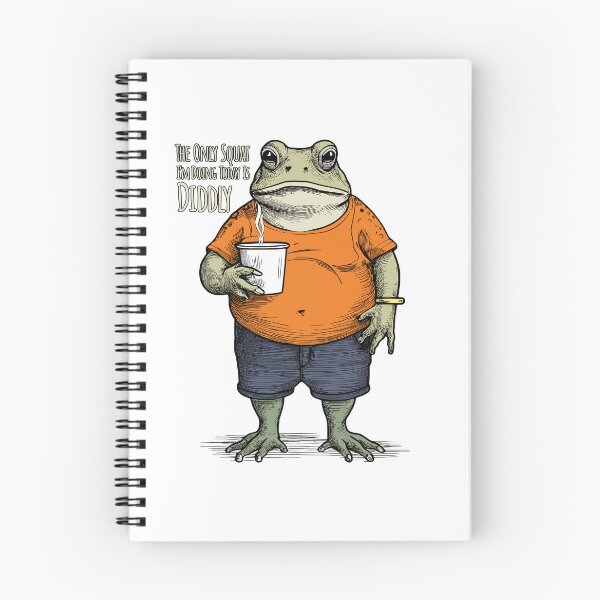Item preview, The Only Squat I'm Doing Today Is Diddly Funny Lazy Frog designed and sold by SaltCreatives.