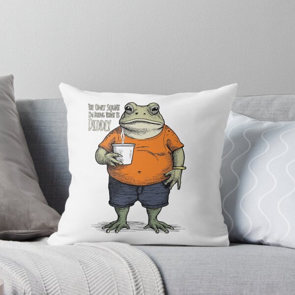 Item preview, The Only Squat I'm Doing Today Is Diddly Funny Lazy Frog designed and sold by SaltCreatives.