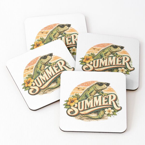 Item preview, Summer Gecko – Retro Tropical Lizard with Sunglasses designed and sold by TelaMental.
