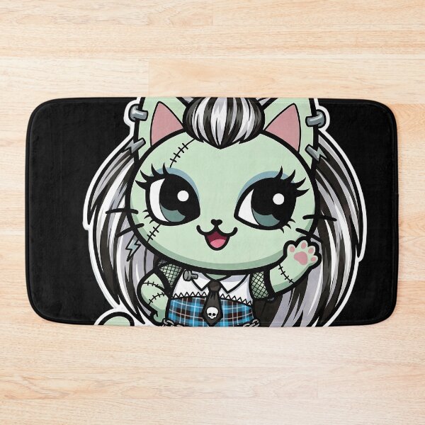 Item preview, Frankie Cosplay Kawaii Cat – Cute Spooky Gothic Kitty designed and sold by CuteKats.