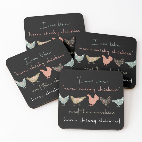 Item preview, Here Chicky Chickies Floral Pattern Chicken Silhouette Farm Life Aesthetic Art designed and sold by PhocoNibict.