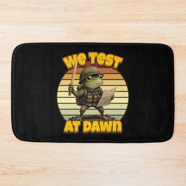 Item preview, We Test At Dawn Funny Frog Test Day | Funny Frog Soldier designed and sold by PROPera-design.