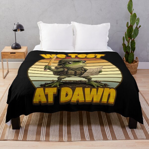 Item preview, We Test At Dawn Funny Frog Test Day | Funny Frog Soldier designed and sold by PROPera-design.