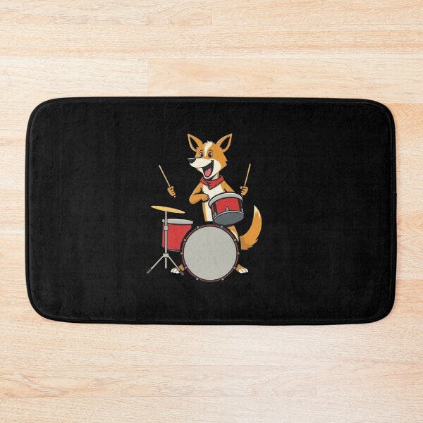 Item preview, Funny Drummer Dog Corgi Puppy Music Band Graphic designed and sold by artlife4.