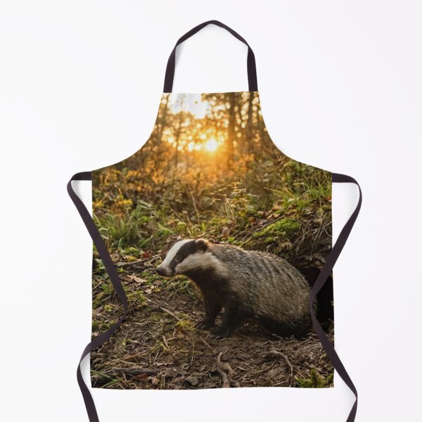 Item preview, Badger emerging from its burrow at sunrise designed and sold by Malisa345.