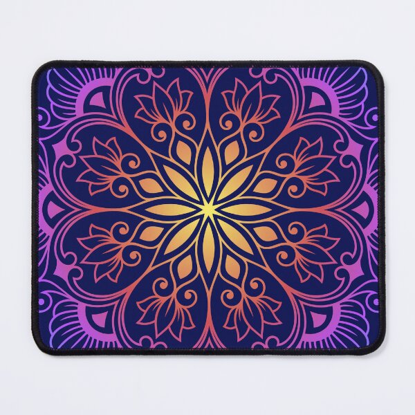 Item preview, Vibrant Neon Mandala Floral Zen Ornament designed and sold by SolutionsArt.