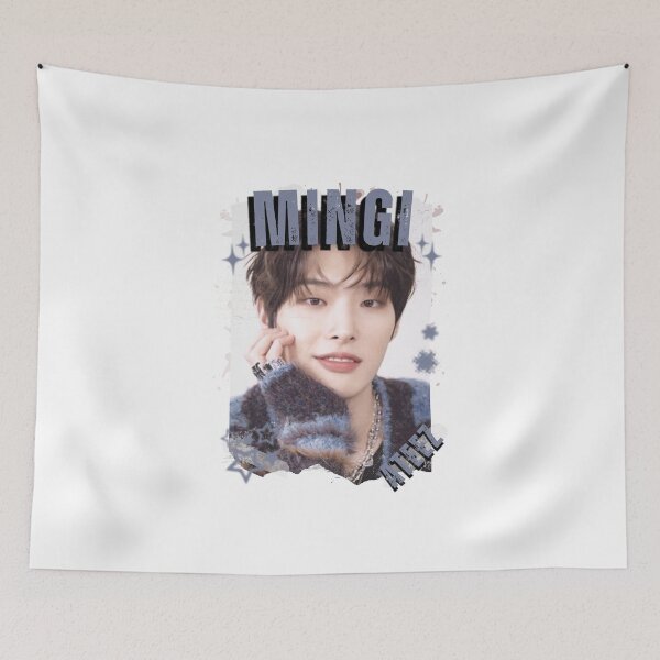 Item preview, Ateez Mingi Kpop Boy Group Korean Pop Collage Design designed and sold by AJUNICE STUDIO.