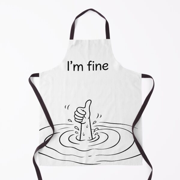 Item preview, I’m Fine Sinking Hand Thumbs Up Funny Sarcastic Meme designed and sold by LoFi-OG.