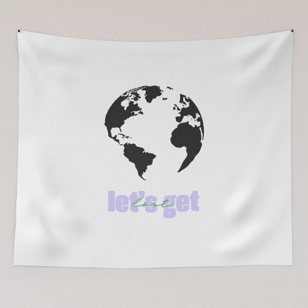 Item preview, Let’s Get Lost – World Travel Aesthetic Design designed and sold by ColorNest Designs.