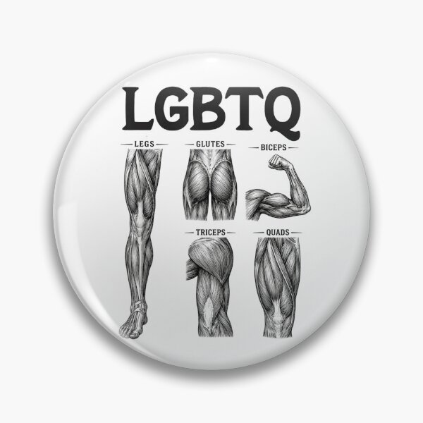 Item preview, LGBTQ Legs Glutes Biceps Triceps Quads Funny Fitness Anatomy Gym Art designed and sold by NgumohaLanke.