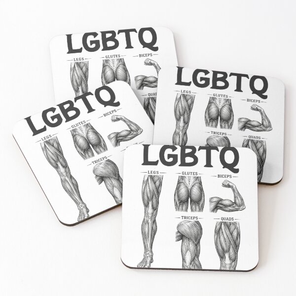 Item preview, LGBTQ Legs Glutes Biceps Triceps Quads Funny Fitness Anatomy Gym Art designed and sold by NgumohaLanke.