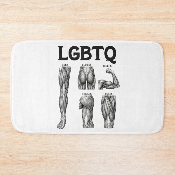 Item preview, LGBTQ Legs Glutes Biceps Triceps Quads Funny Fitness Anatomy Gym Art designed and sold by NgumohaLanke.