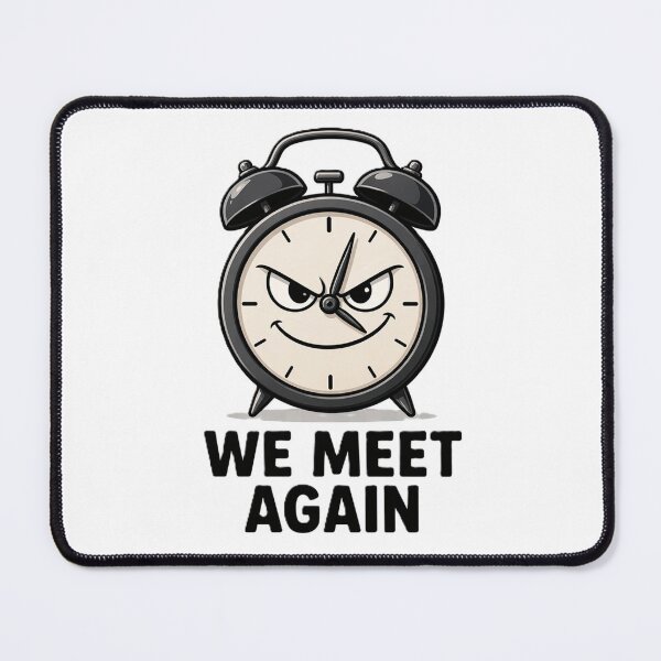 Item preview, We Meet Again – Funny Alarm Clock designed and sold by TelaMental.