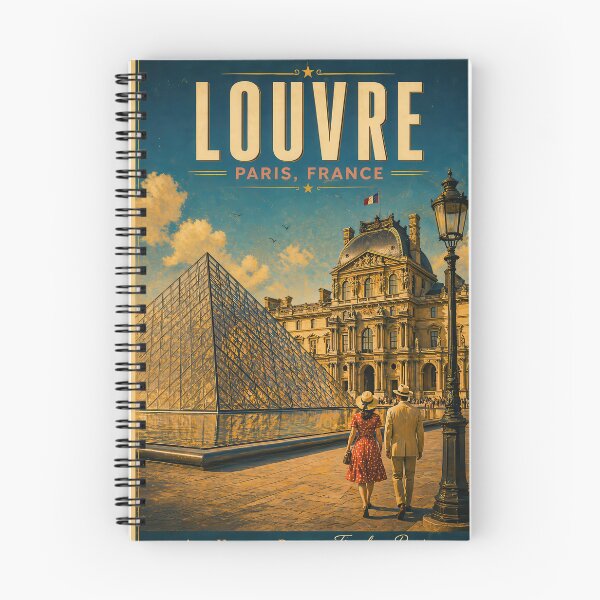 Item preview, Louvre Paris – Vintage Travel Poster - Timeless Elegance France designed and sold by Earth Celebration Designs.