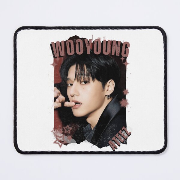 Item preview, Ateez Wooyoung Kpop Boy Group Korean Pop Collage Design designed and sold by AJUNICE STUDIO.