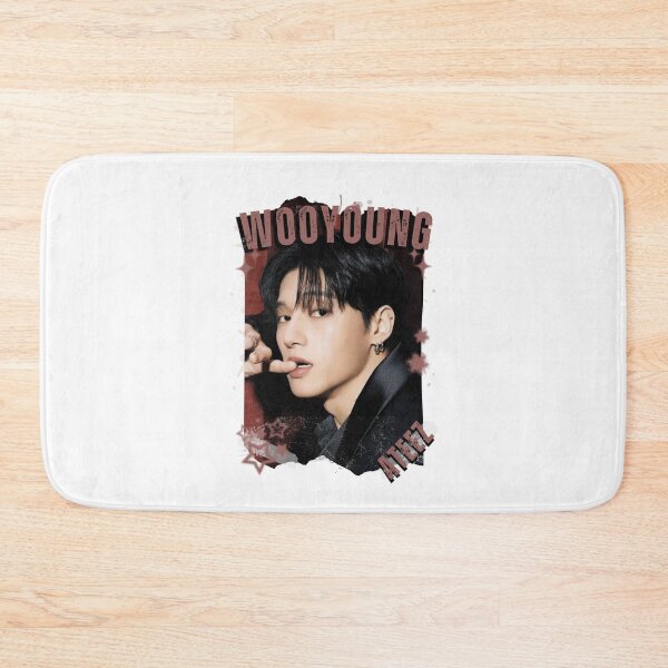 Item preview, Ateez Wooyoung Kpop Boy Group Korean Pop Collage Design designed and sold by AJUNICE STUDIO.