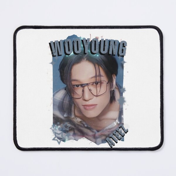 Item preview, Ateez Wooyoung Kpop Boy Group Korean Pop Collage Design designed and sold by AJUNICE STUDIO.