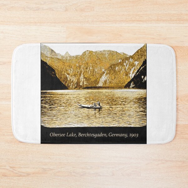 Item preview, Fishermen, Obersee Lake, Berchtesgaden, Germany, 1903, Digital Illustration designed and sold by AMacGPhilly.